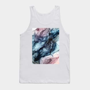 Blush and Darkness Abstract Alcohol Ink Painting Tank Top